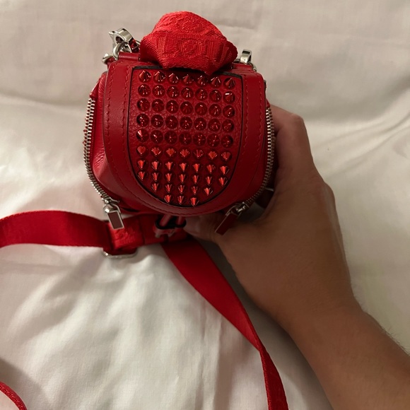 Christian Louboutin Men's Explorafunk Keyring Studded Crossbody Bag - Picture 9 of 12
